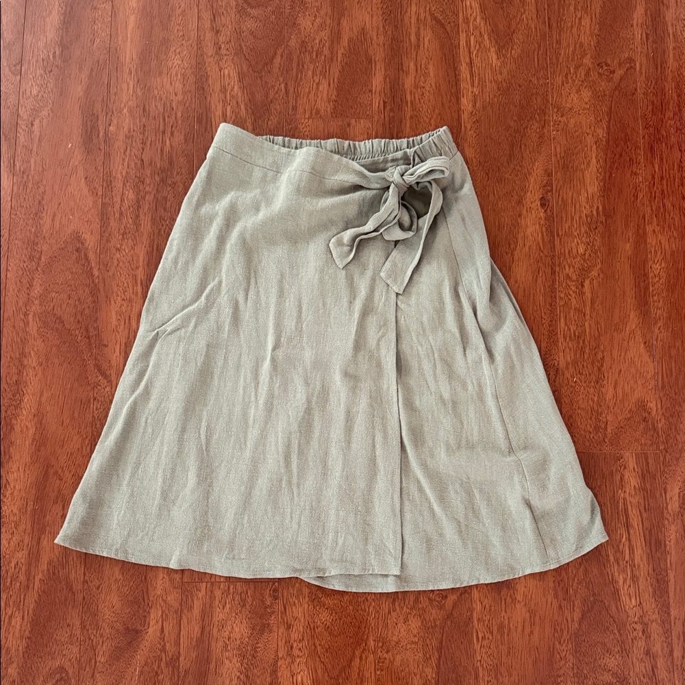 Sage Green Wrap Women's Skirt